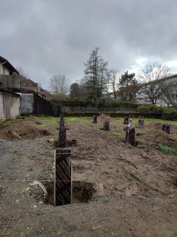 Décaissement de la terre pour fondation à Valence 